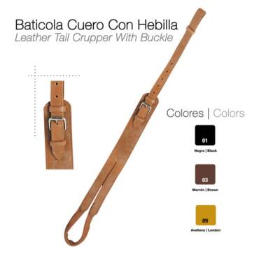BATICOLA CUERO CON HEBILLA CASTECUS 414SP NEGRO