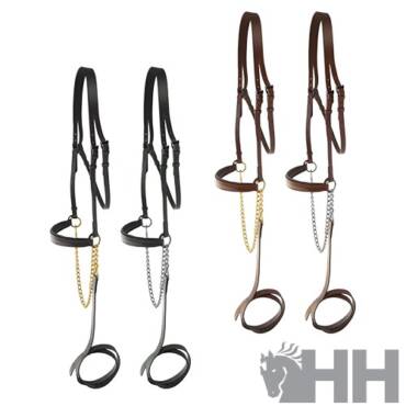 CABEZADA PRESENTACION HH ECO CUERO CON CADENA SIN FRONTALERA marron