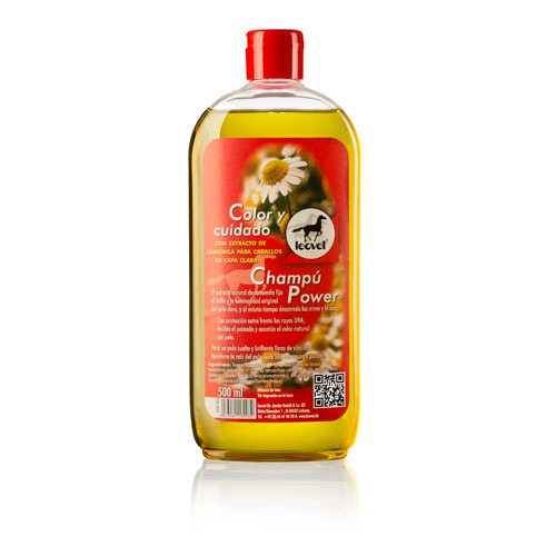 CHAMPU LEOVET POWER PARA CABALLOS DE CAPA CLARA