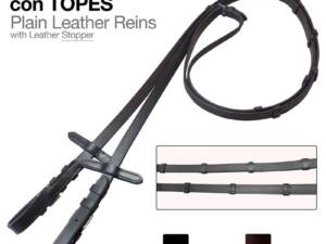 RIENDAS CUERO LISAS CON TOPES